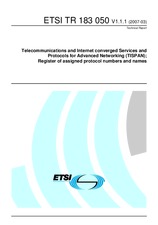 ETSI TR 183050-V1.1.1 27.3.2007