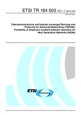ETSI TR 184003-V3.1.1 11.6.2010