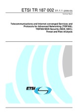 Norma ETSI TR 187002-V1.1.1 2.3.2006 náhled