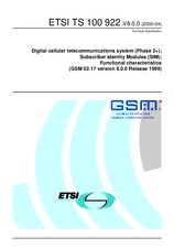 ETSI TS 100922-V8.0.0 28.4.2000
