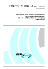 ETSI TS 101376-1-1-V1.1.1 15.3.2001