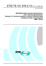 ETSI TS 101376-3-13-V1.1.1 15.3.2001