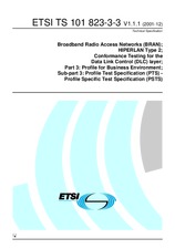 ETSI TS 101823-3-3-V1.1.1 17.12.2001