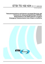 Norma ETSI TS 102424-V1.1.1 21.9.2005 náhled