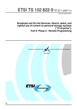 ETSI TS 102822-9-V1.2.1 13.11.2007