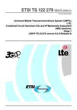 ETSI TS 122279-V8.0.0 19.1.2009