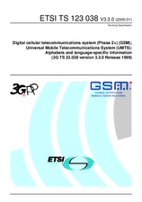 Norma ETSI TS 123038-V3.3.0 28.1.2000 náhled