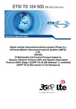 Norma ETSI TS 124503-V8.16.0 20.3.2014 náhled