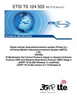 Norma ETSI TS 124503-V8.17.0 11.7.2014 náhled