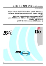 ETSI TS 124616-V8.4.0 17.6.2009