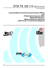 Norma ETSI TS 126114-V8.6.0 29.6.2010 náhled