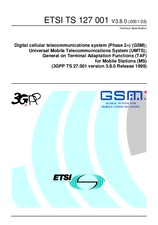 Norma ETSI TS 127001-V3.8.0 31.3.2001 náhled