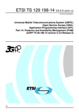 Norma ETSI TS 129198-14-V5.4.0 31.12.2003 náhled
