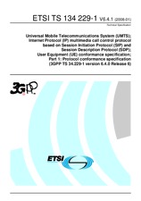 Norma ETSI TS 134229-1-V6.4.1 29.1.2008 náhled