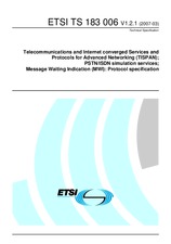 Náhled ETSI TS 183006-V1.2.1 27.3.2007