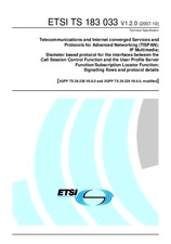 Norma ETSI TS 183033-V1.2.0 30.10.2007 náhled