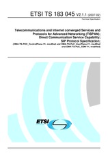 Norma ETSI TS 183045-V2.1.1 16.2.2007 náhled