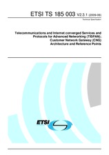 ETSI TS 185003-V2.3.1 25.6.2009