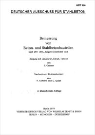 Publikace  Deutscher Ausschuss für Stahlbeton im DIN Deutsches Institut für Normung e.V. 220DAfStb-Heft 220; Heft 220: Bemessung von Beton- und Stahlbetonbauteilen nach DIN 1045; Biegung mit Längskraft, Schub, Torsion Nachweis der  15.1.1988 náhled