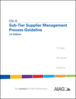 Publikace AIAG Sub-Tier Supplier Management Process Guideline 1.8.2012 náhled