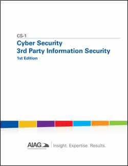 Publikace AIAG Cyber Security 3rd Party Information Security 1.4.2018 náhled