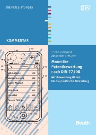 Publikace  DIN Media Kommentar; Monetäre Patentbewertung nach DIN 77100; Mit Anwendungsfällen für die praktische Bewertung 30.3.2012 náhled