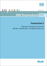 Publikace  DIN-Taschenbuch 157; Farbmittel 2; Pigmente, Füllstoffe, Farbstoffe DIN-EN-, DIN-EN-ISO- und DIN-ISO-Normen 24.10.2012 náhled