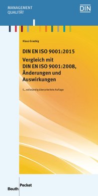 Publikace  DIN Media Pocket; DIN EN ISO 9001:2015 - Vergleich mit DIN EN ISO 9001:2008, Änderungen und Auswirkungen 8.12.2015 náhled