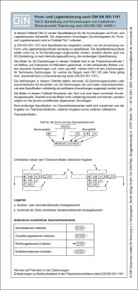 Form- und Lagetolerierung nach DIN EN ISO 1101; Teil 2: 2D/3D-Darstellung inkl. dimensionelle Tolerierung Faltblatt mit Auszügen aus der Norm 15.1.2016