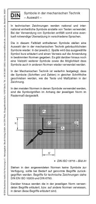 Publikace  Symbole in der mechanischen Technik; - Auswahl - Faltblatt 26.2.2016 náhled