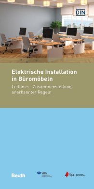 Náhled  DIN Media Pocket; Elektrische Installation in Büromöbeln; Zusammenstellung anerkannter Regeln (Leitlinie) 18.6.2018