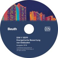Publikace  Beuth Praxis; DIN V 18599 - Energetische Bewertung von Gebäuden; Berechnung des Nutz-, End- und Primärenergiebedarfs für Heizung, Kühlung, Lüftung, Trinkwarmwasser und Beleuchtung Ausgabe 2018 13.11.2018 náhled