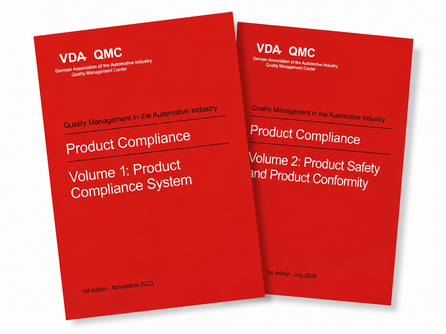 Publikace  VDA Product Compliance. Volume 1: Product Compliance System. 1st edition, November 2023 and Volume 2: Product Safety and Product Conformity, 1st edition, July 2026 1.7.2026 náhled
