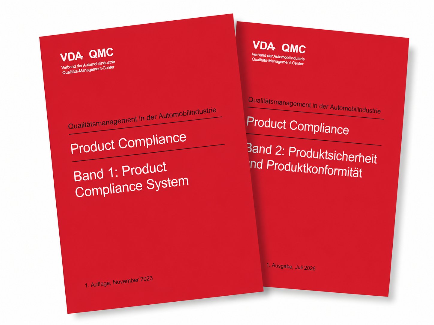 Náhled  VDA Product Compliance. Band 1: Product Compliance System. 1. Ausgabe, November 2023 und Band 2: Produktsicherheit und Produktkonformität, 1. Ausgabe, Juli 2026 1.7.2026