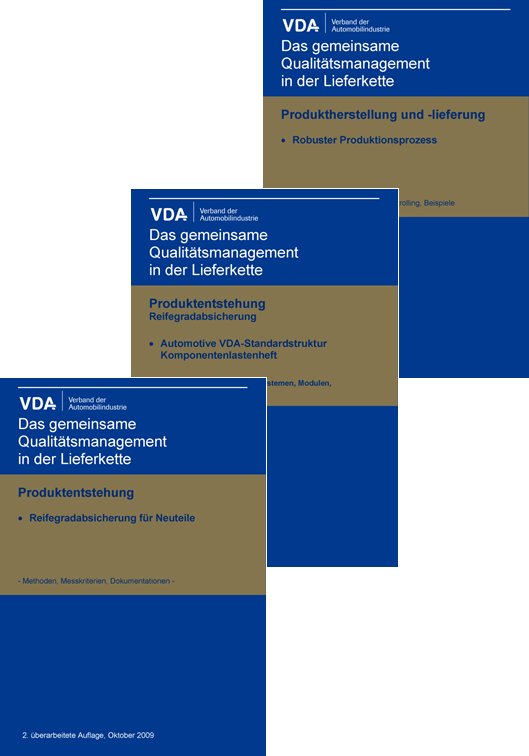 Publikace  VDA Reifegradabsicherung + Komponentenlastenheft+ Robuster Produktionsprozess im Bundle 1.1.1900 náhled