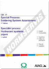 Publikace  CQI 17. Speciální proces: Hodnocení systému pájení. - 1. vydání. Publikace obsahuje CD s procesními tabulkami 1.12.2015 náhled