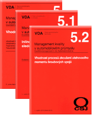 Publikace  VDA 5 - Komplet VDA 5. Komplet obsahuje publikace VDA 5, VDA 5.1 a VDA 5.2. 1.10.2013 náhled