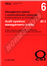 Publikace  VDA 6.2 - QM - Audit systému. Služby. Zvláštní požadavky na organizace poskytující služby v automobilovém průmyslu - 3. vydání 1.1.2018 náhled